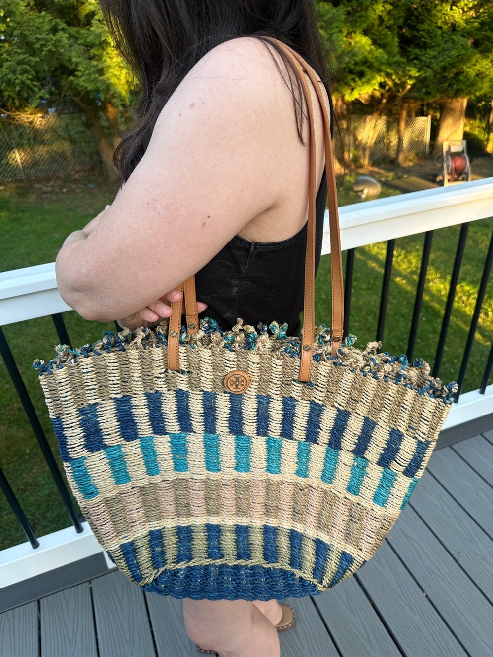 Tory Burch Jute Straw Tote